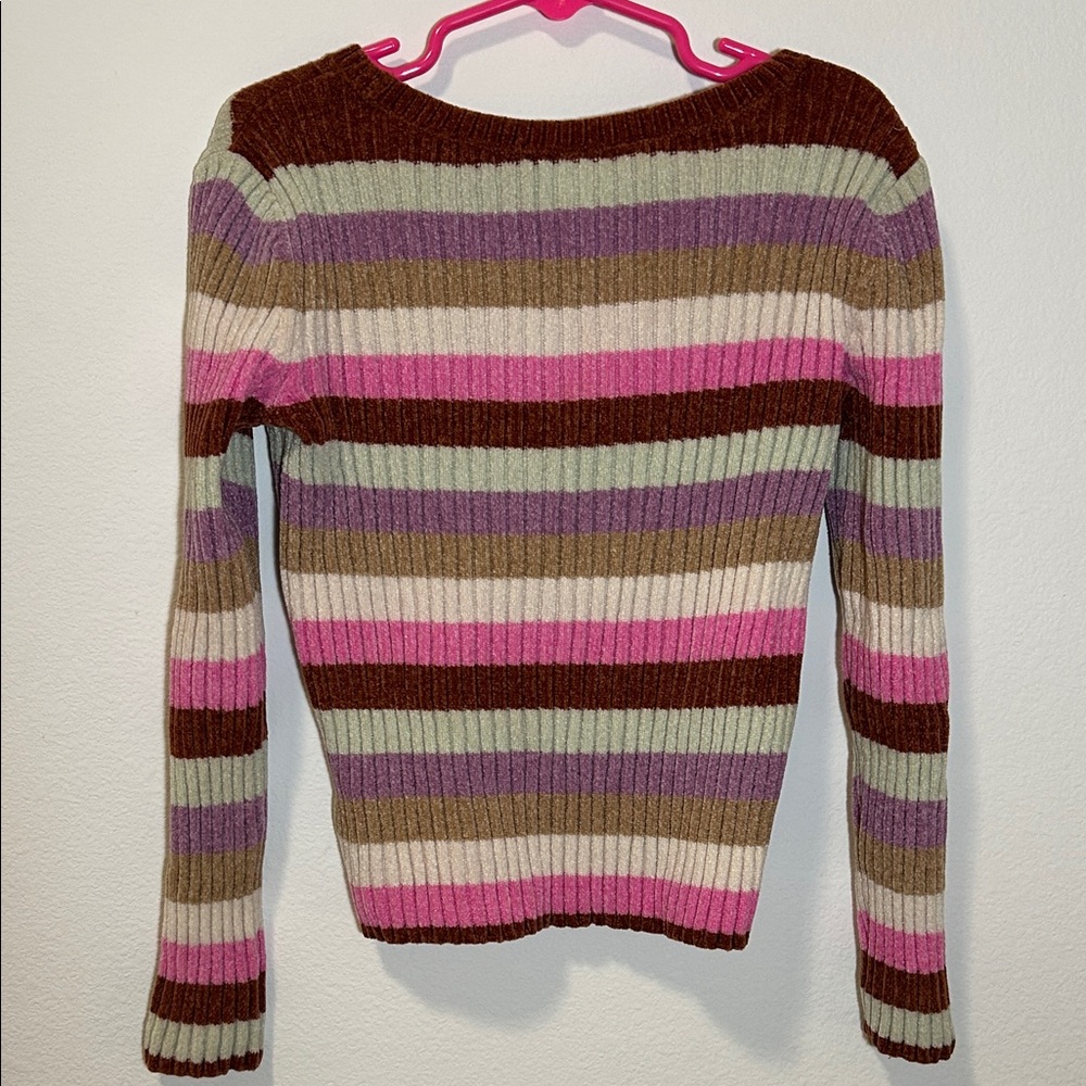 Striped Multicolor Women's Sweater - Picture 2 of 2